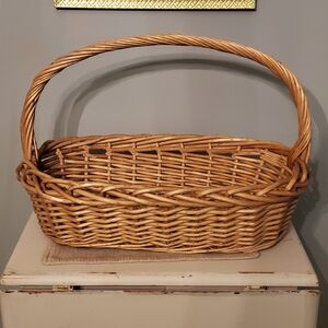 Chic Brown Woven Basket Accent